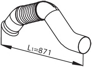 DINEX 53141 Exhaust Pipe